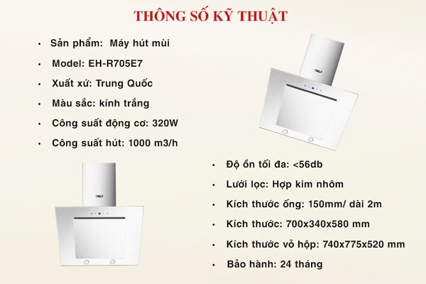 Máy Hút Mùi Chefs EH-R705E7