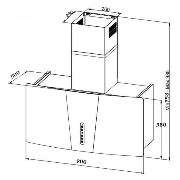 Máy Hút Mùi Chefs EH-Narsis90T