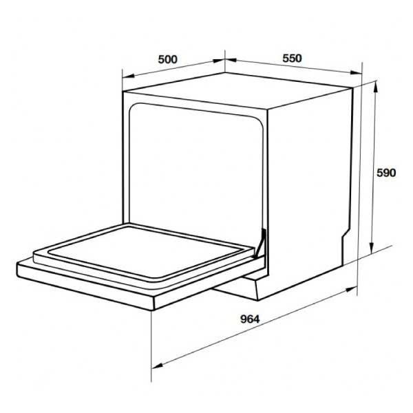 Máy rửa chén mini Hafele HDW-T5531B 538.21.350