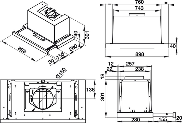Máy hút mùi Hafele HH-TG90E 539.81.073