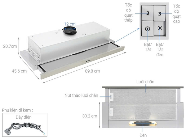 Máy hút mùi Smeg KSET92E 536.84.872