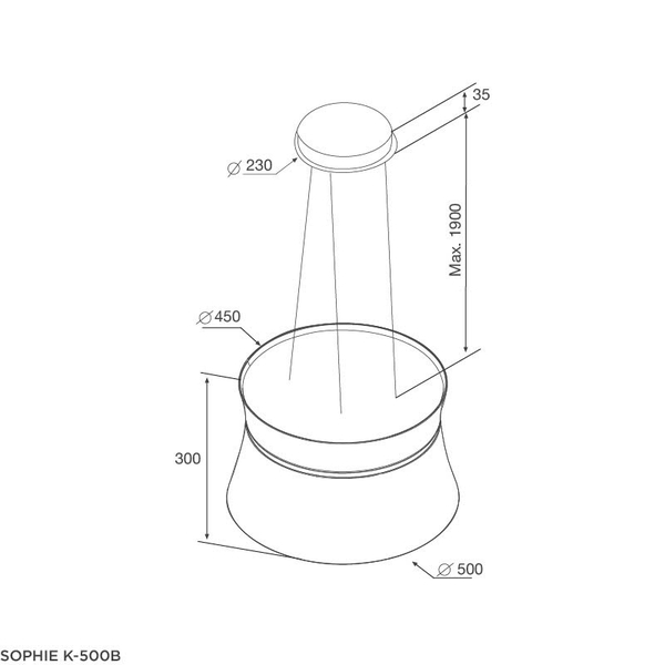 Máy hút khói, khử mùi Malloca SOPHIE K-500B