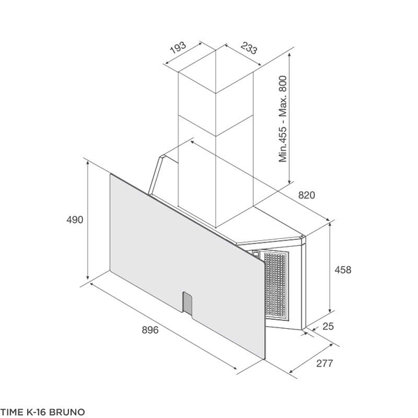 Máy hút khói, khử mùi Malloca TIME K-16 BRUNO