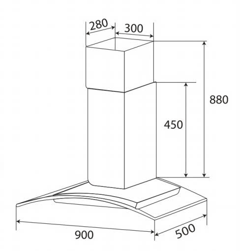 Máy hút mùi KAFF KF-IS90GH