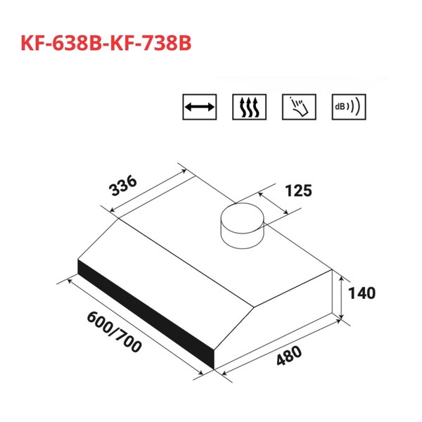 Máy Hút Mùi KAFF KF-638B