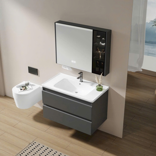Bộ tủ chậu lavabo, tủ gương phòng tắm CR-825