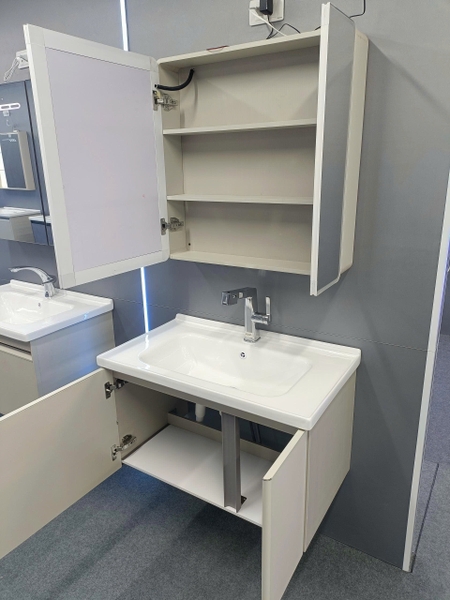 Bộ tủ chậu lavabo, tủ gương phòng tắm TC 010-80