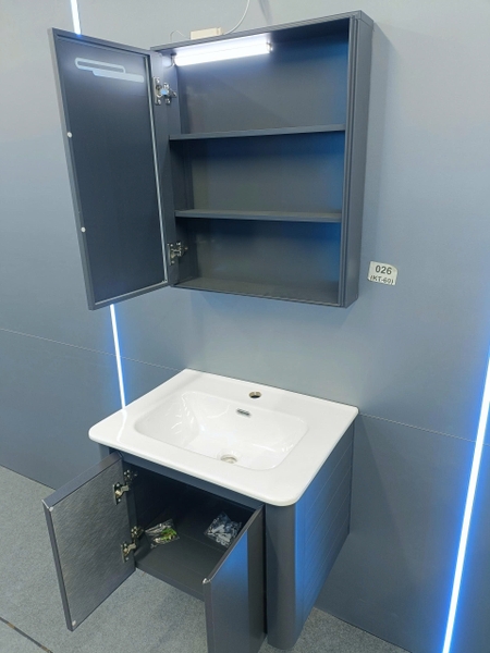 Bộ tủ chậu lavabo, tủ gương phòng tắm TC 026-60