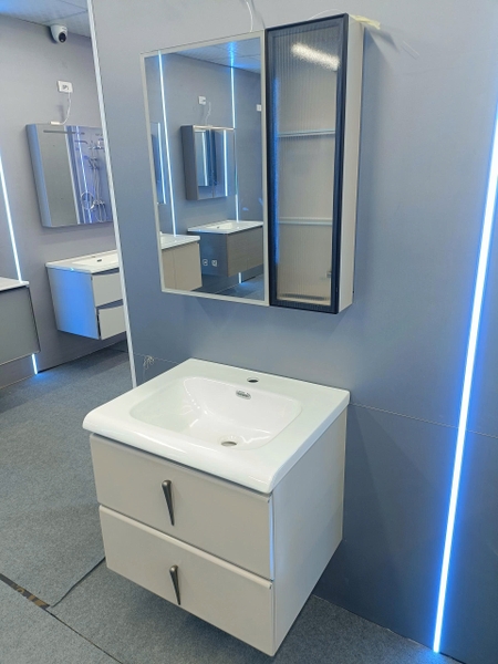 Bộ tủ chậu lavabo, tủ gương phòng tắm TC 001-60