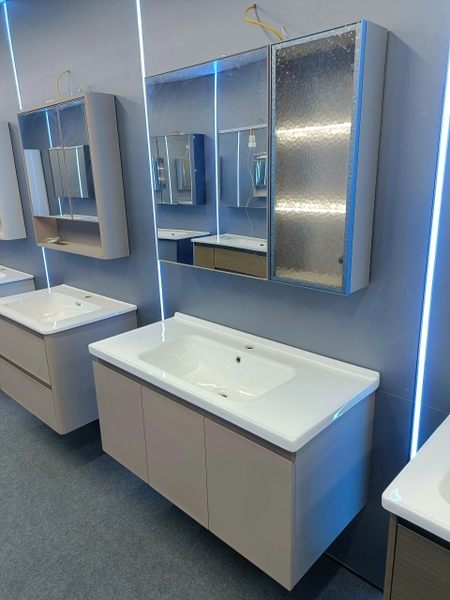 Bộ tủ chậu lavabo, tủ gương phòng tắm TC 029-100
