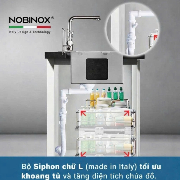 Chậu rửa bát NoBiNox NT861B
