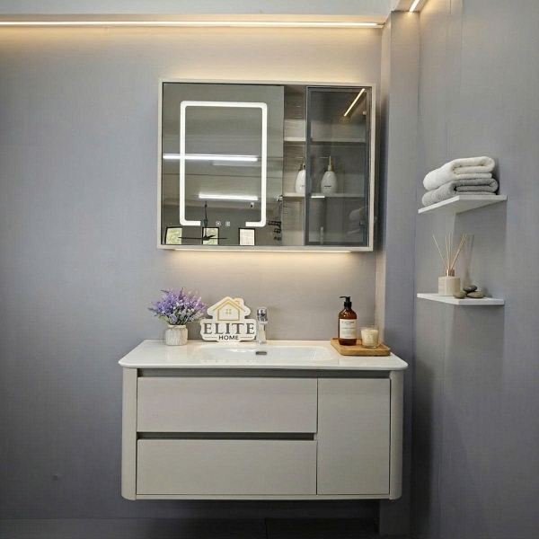 Bộ tủ chậu lavabo, tủ gương phòng tắm YS 701