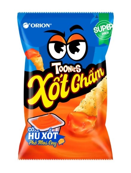 Bánh Snack Toonies xốt chấm Phô Mai cay, gói 63g