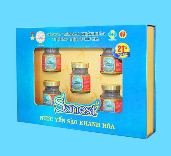 Nước yến sào Khánh Hòa Sanest hộp 5 lọ 70ml