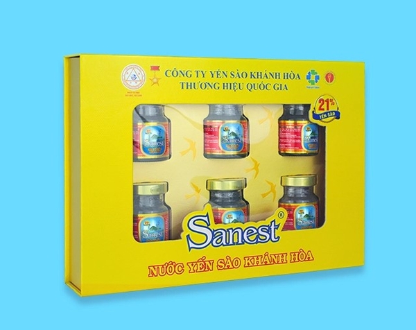 Nước yến sào Khánh Hòa Sanest hộp 6 lọ 70ml