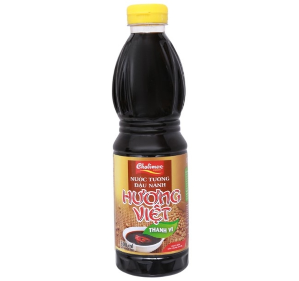 Xì dầu đậu nành Hương Việt thanh vị, chai 500ml