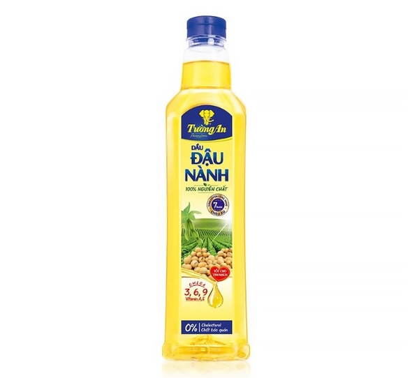 Dầu đậu nành 100% nguyên chất Tường An, chai 1 lít