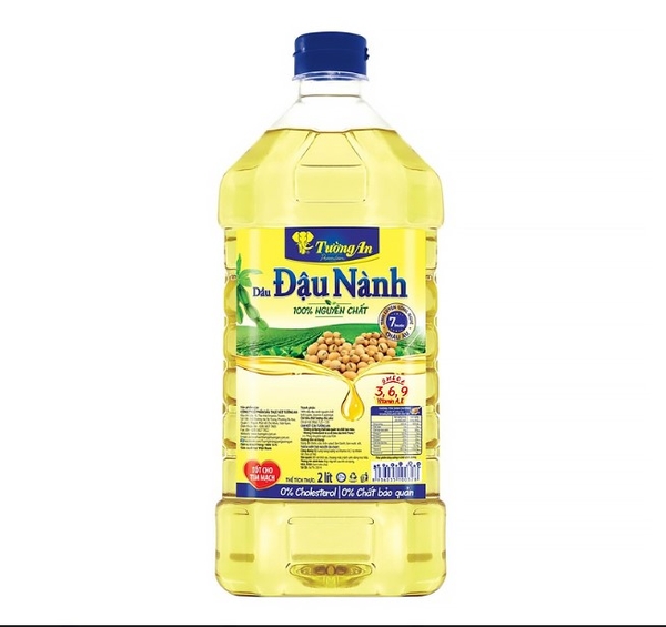 Dầu đậu nành 100% nguyên chất Tường An, can 2 lít
