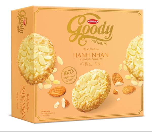 Bánh Goody Premium hạnh nhân hộp 228g