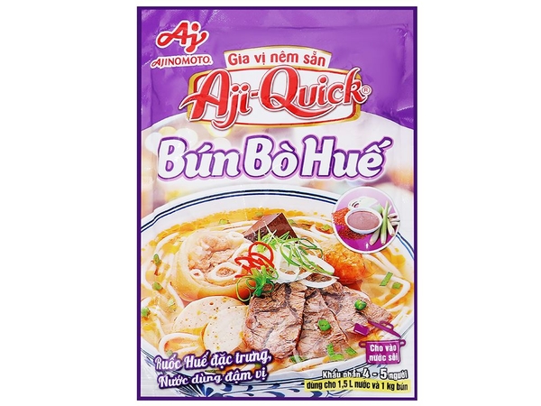 Gia vị nêm sẵn nấu bún bò Huế Aji-Quick gói 59g