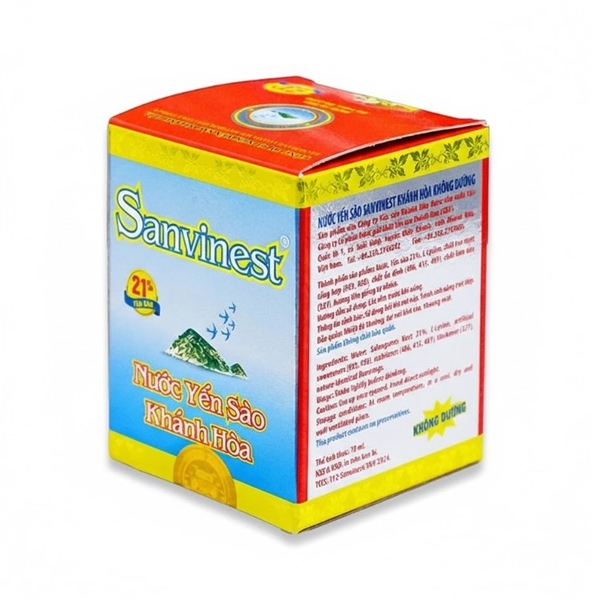 Nước yến sào Khánh Hòa Sanvinest không đường lọ 70ml