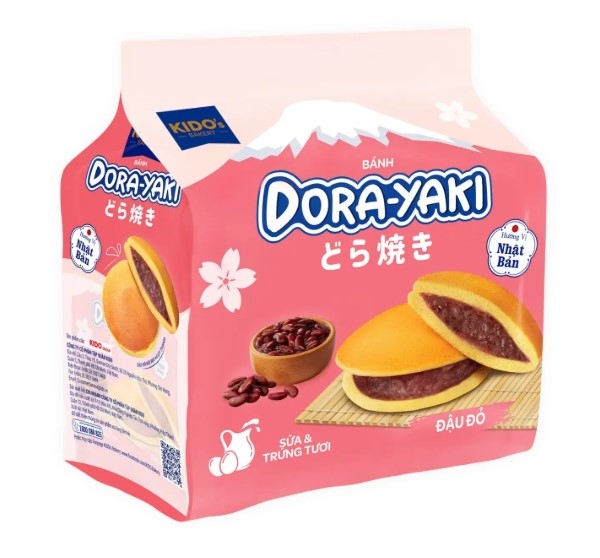 Bánh Dorayaki đậu đỏ Kido, túi 150g