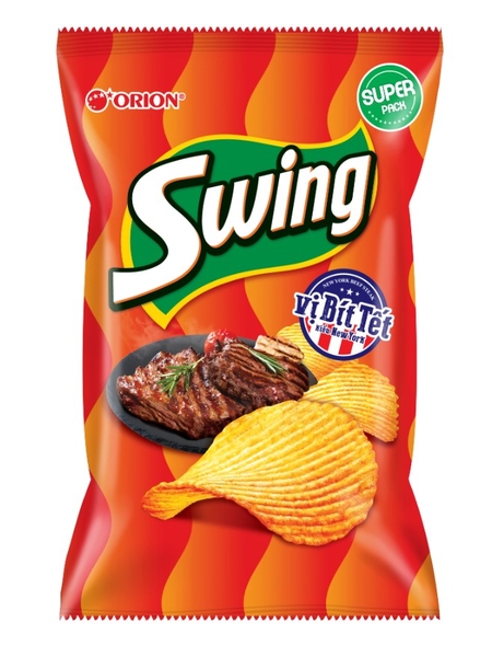 Snack khoai Tây Swing vị Bít tết kiểu New York, gói 33g