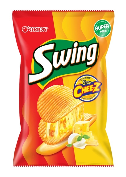 Bánh Snack khoai Tây Swing vị Phô Mai 2 Lớp, gói 30g