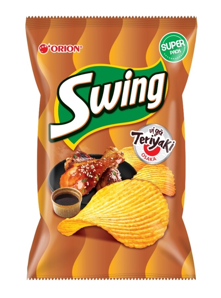 Bánh Snack Khoai Tây Swing vị Gà Teriyaki Osaka, gói 33g