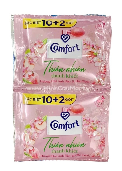 Nước xả Comfort thiên nhiên thanh khiết hương hoa Anh Đào & Đào Tươi, gói 20ml