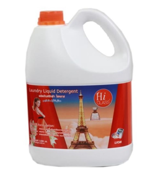 Nước giặt Hiclass màu vàng cam, can 3.5kg