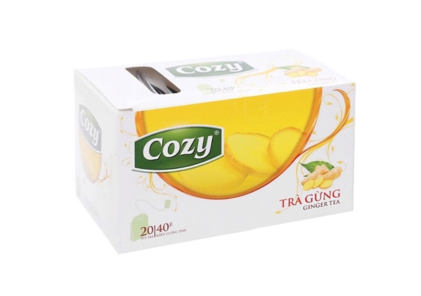 Trà túi lọc Cozy hương Gừng, hộp 40g