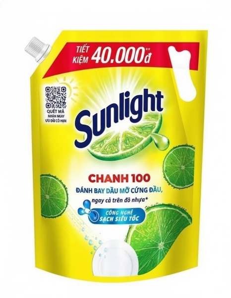 Nước rửa chén Sunlight chanh 100, túi 3.5kg