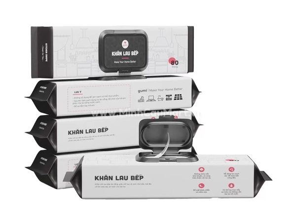 Khăn ướt lau bếp Gumi tẩy dầu mỡ, 80 tờ.