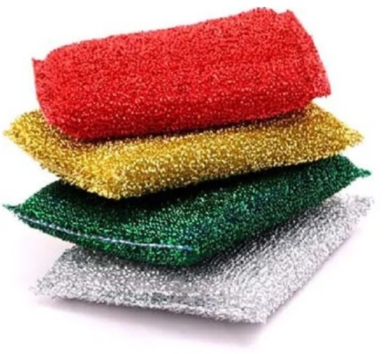 Combo 4 miếng cước rửa chén kim tuyến nhiều màu