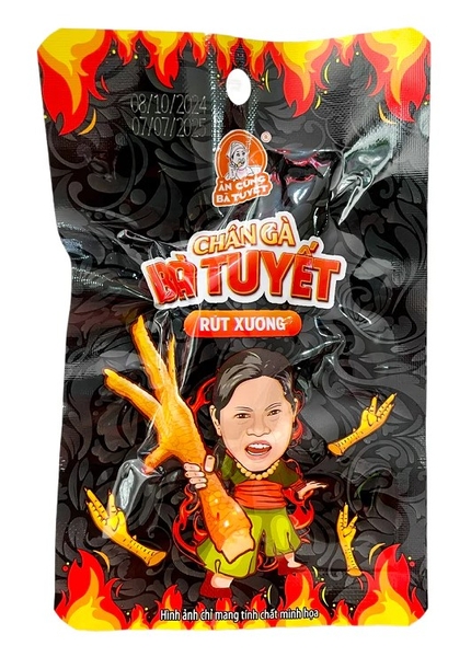 Chân gà rút xương bà Tuyết màu đen, gói 25g