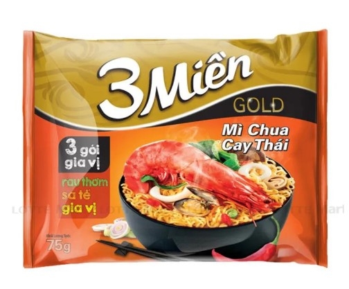 Mì 3 miền Gold chua cay Thái, gói 75g
