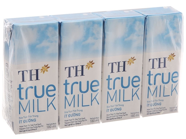 Sữa TH True Milk (ít đường) 180ml