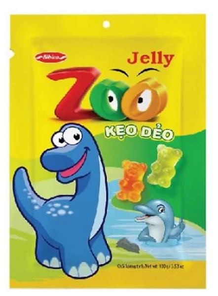 Kẹo dẻo Zoo Jelly Bibica, gói 100g