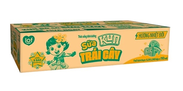 Sữa trái cây Kun hương trái cây nhiệt đới, 110ml