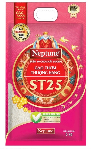 Gạo thơm đặc sản ST25 Neptune túi 5kg