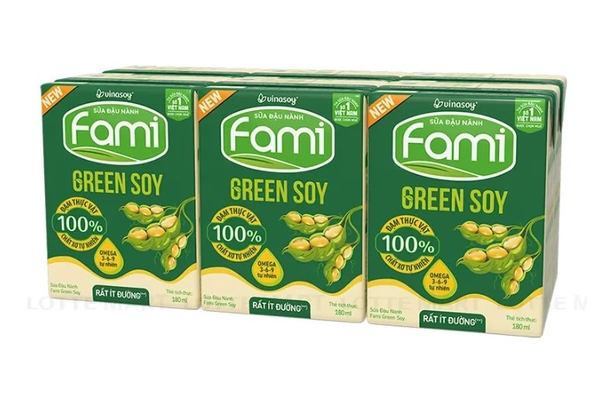 Sữa đậu Nành Fami Green Soy rất ít đường 180ml