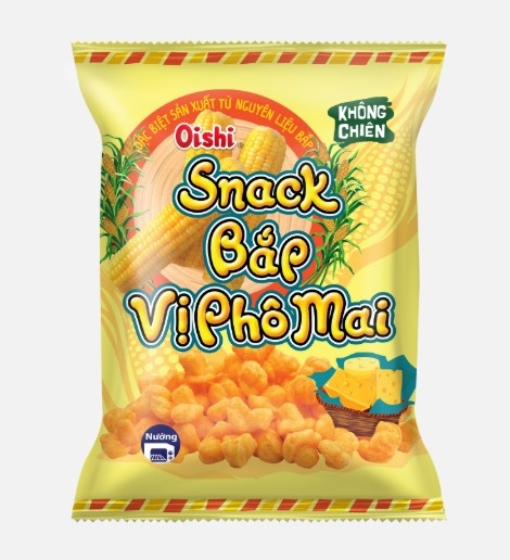 Snack vị bắp phô mai Oishi gói 34g