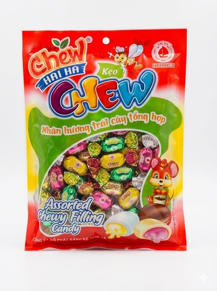 Kẹo mềm Chew Hải Hà nhân hương trái cây tổng hợp 350g