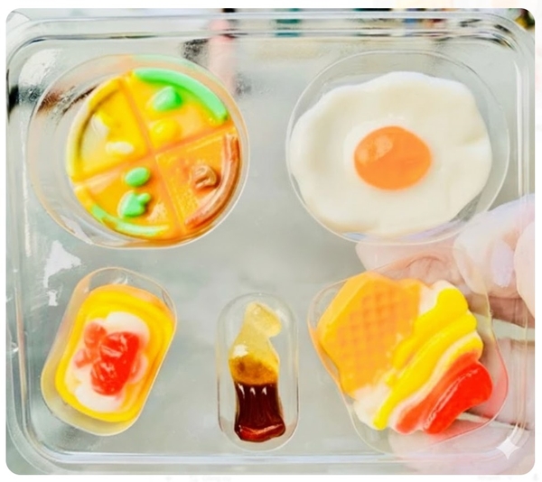 Kẹo dẻo Hamburger Pizza , kẹo dẻo set 5 món