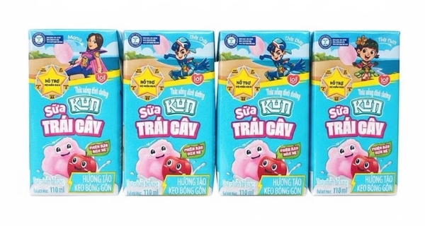 Sữa trái cây Kun hương Táo kẹo bông gòn, 110ml