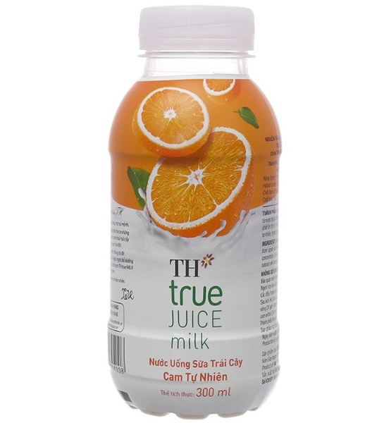 Nước uống sữa trái cây TH True Juice Milk cam 300ml