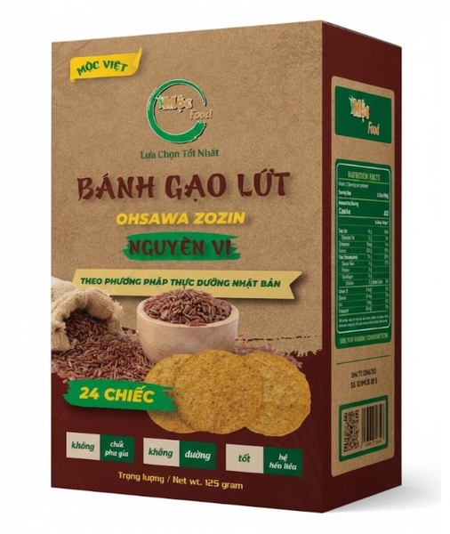 Bánh gạo Lứt nguyên vị cho người tiểu đường, Bánh ăn kiêng Mộc Việt