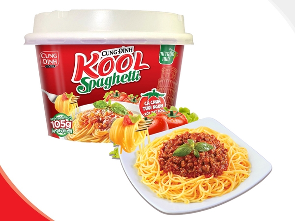 Mì trộn khoai Tây Cung Đình Kool sốt Spaghetti thịt bò bằm, Thố 105g