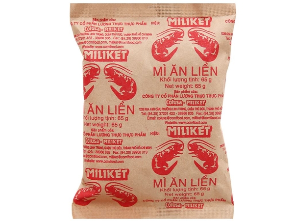 Lốc 10 gói mì Miliket 75g